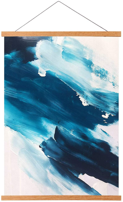 Teak Wood Magnetic Poster Frame Hanger, 14x22 14x20 14x24 Magnet Poster Frame for Posters, Prints, Photos, Pictures, Maps, Scrolls, and Canvas Artwork