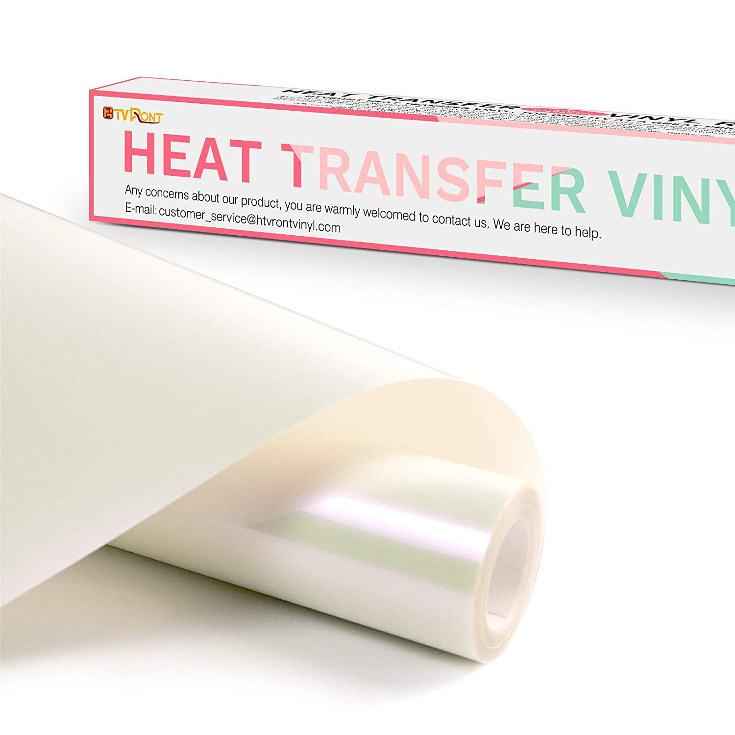 HTVRONT HTV Vinyl Rolls Heat Transfer Vinyl - 12" x 8ft Red HTV Vinyl for Shirts, Iron on Vinyl for Cricut & Cameo - Easy to Cut & Weed for Heat Vinyl Design