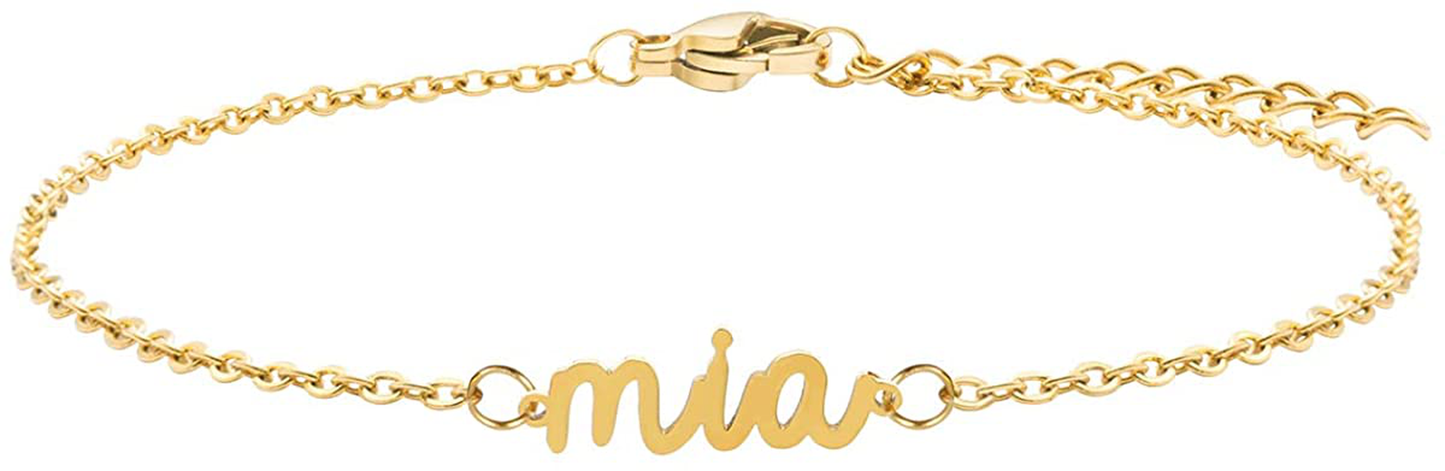 JoycuFF Custom Name Anklet 18K Gold Chain Personalized Anklets for Women Teen Girls Bridesmaid Daughter Mom Best Friend Beach Jewelry