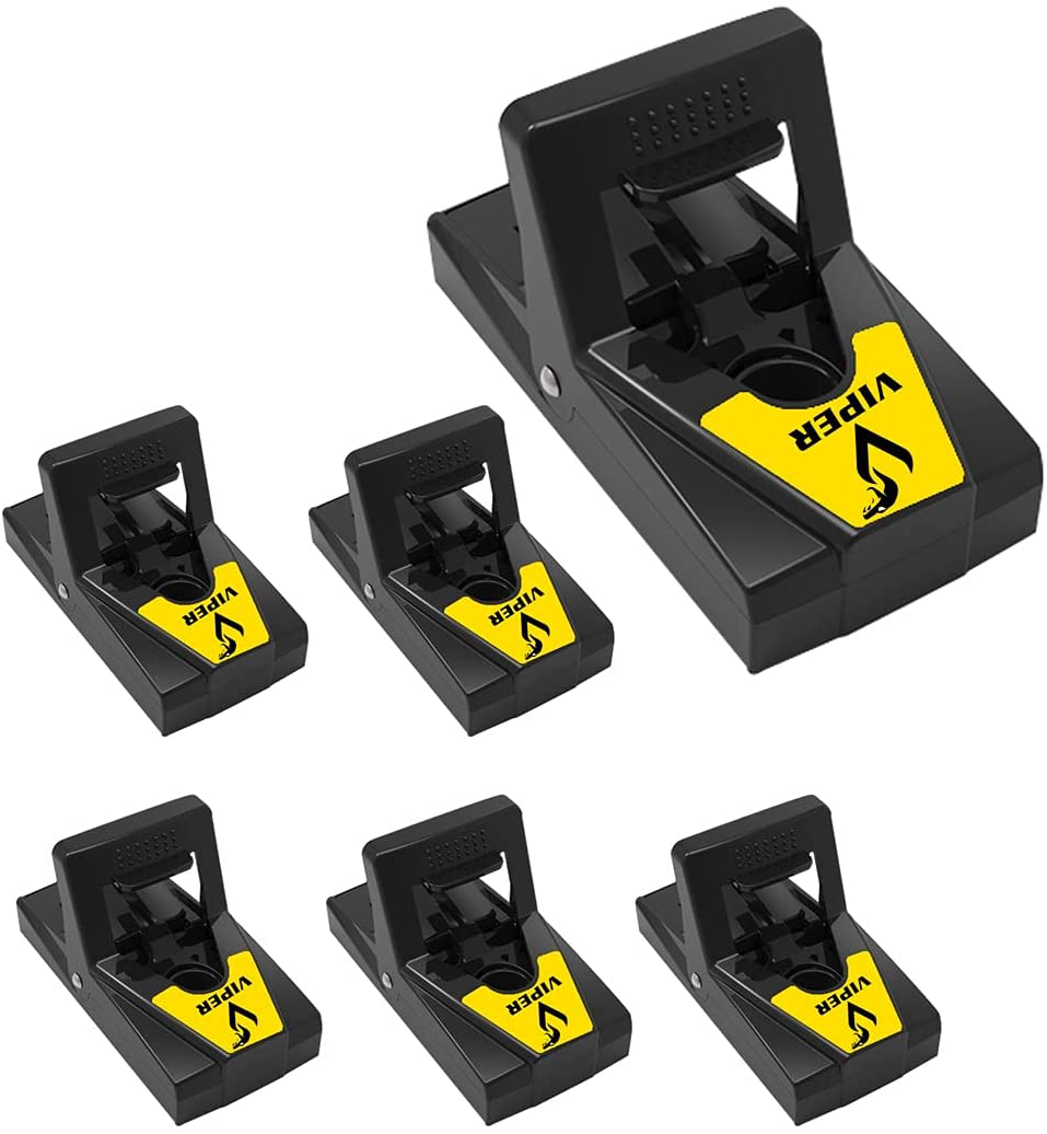 Viper Mouse Traps Lightning Fast Snap Trap, Premium Mouse Trap for Indoor / Outdoor - 6 Pack