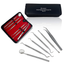 Dental Tools Stainless Steel Dental Pick Dental Floss Dental Hygiene Tool Set Tooth Scraper Plaque Tartar Remover Dental Tweezers Gum Floss for Personal Oral Care & Pet Use