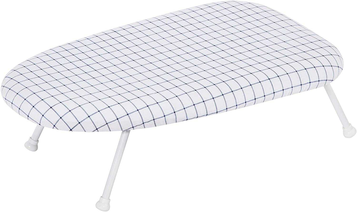 STORAGE MANIAC Tabletop Ironing Board with Folding Legs, Extra Wide Countertop Ironing Board with Cotton Cover, Portable Mini Ironing Board for Sewing, Craft Room, Household, Dorm, White
