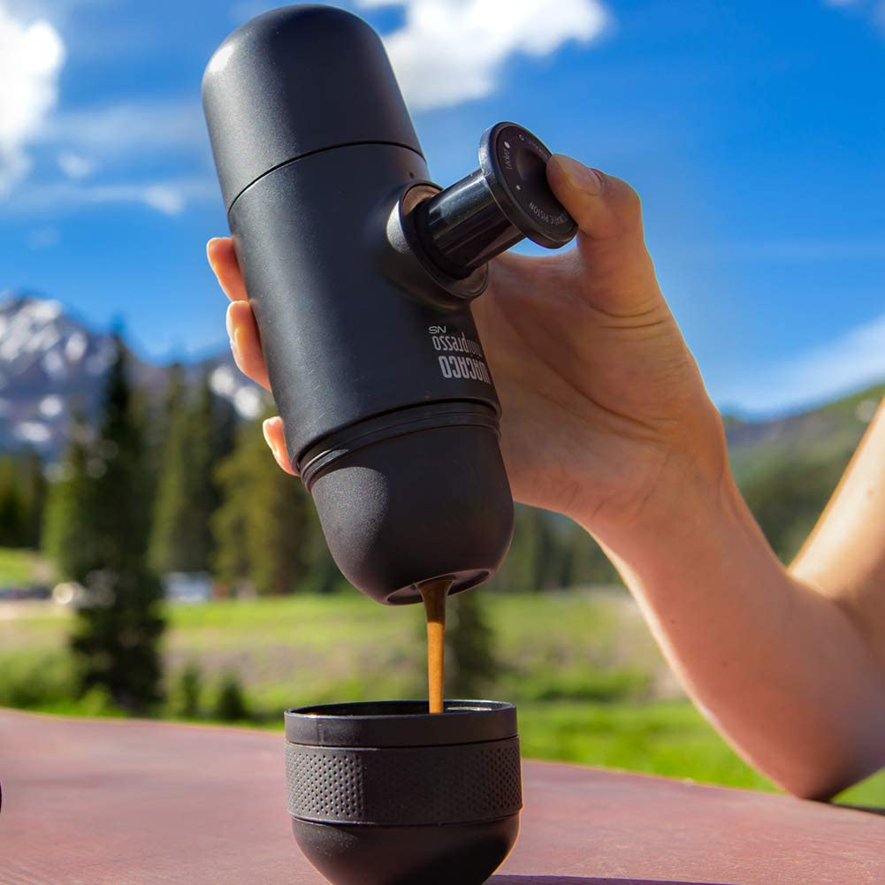 Wacaco Minipresso NS, Portable Espresso Machine, Compatible Nespresso Original Capsules and Compatibles, Hand Coffee Maker, Travel Gadgets, Manually Operated, Perfect for Camping