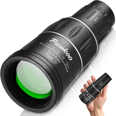 Pankoo 16X52 Monocular Telescope, High Power Prism Compact Monoculars for Adults Kids HD Monocular Scope for Bird Watching Hunting Hiking Concert Travelling