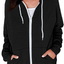 Temofon Women's Sweatshirt Zip Up Long Sleeve Solid Color Hoodies Casual Sweatshirts with Pocket S-XL