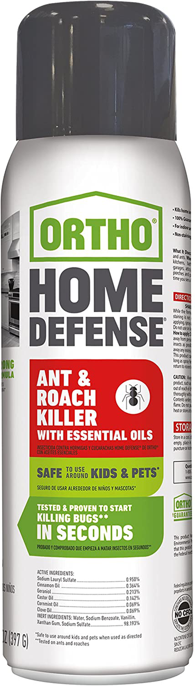 Ortho Home Defense Ant & Roach Killer with Essential Oils Aerosol 14 OZ