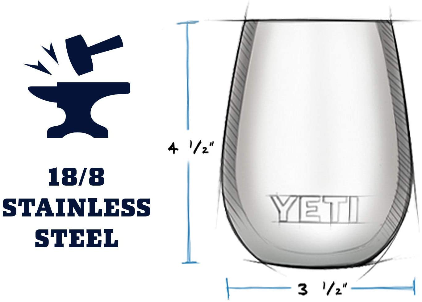 YETI Rambler 10 oz Wine Tumbler, Vacuum Insulated, Stainless Steel with MagSlider Lid, Harvest Red