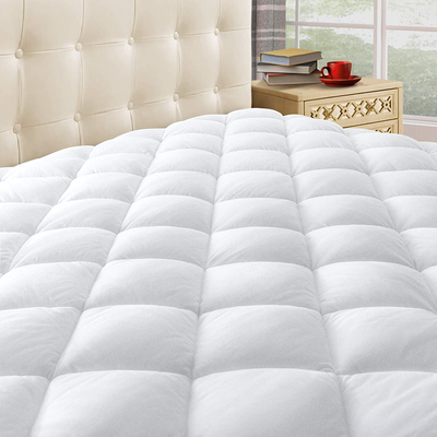 Taupiri Queen Quilted Mattress Pad Cover with Deep Pocket (8"-21"), Cooling Soft Pillowtop Mattress Cover,Down Alternative Mattress Protector Topper, Light Gray