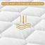 King Size Quilted Fitted Mattress Pad, 100% Waterproof Breathable Mattress Protector, Ultra Soft Alternative Filling Mattress Cover, Stretches up to 21 Inches Deep Pocket (White)