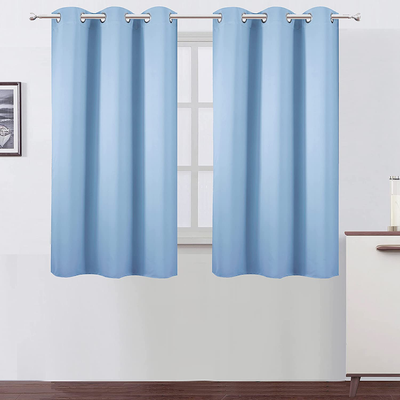 LEMOMO Sky Blue Thermal Blackout Curtains/38 x 54 Inch/Set of 2 Panels Room Darkening Curtains for Bedroom