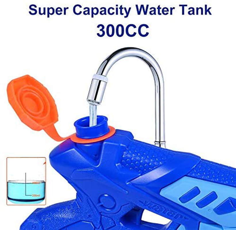 HITOP Water Guns for Kids Super Squirt Guns Water Soaker Blaster 300CC Toys Gifts for Boys Girls Children Summer Swimming Pool Beach Sand Outdoor Water Fighting Play Toys