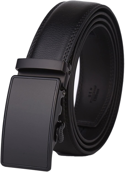 Lavemi Men'S Real Leather Ratchet Dress Belt with Automatic Buckle,Elegant Gift Box