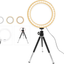 10" LED Selfie Ring Light with Tripod Stand & Phone Holder and Remote Control 5500K 120 Bulbs Dimmable Beauty Ringlight,Shooting with 3 Light Modes & 10 Brightness Level for Youtube/Live Stream/Makeup