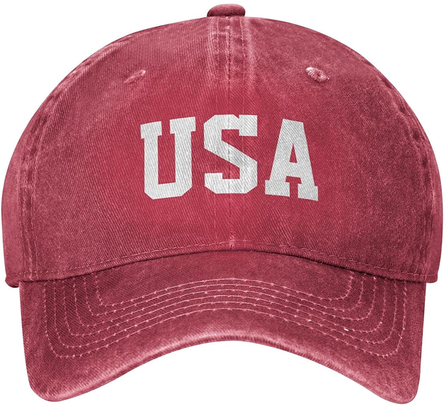 YEOSAQEI Pure Cotton Breathable Men'S USA American Flag Baseball Cap Embroidered Polo Style Military Army Hat