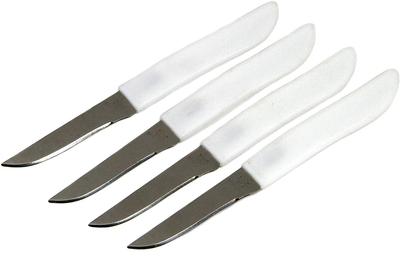 Chef Craft Select Paring Knife Set, 2.5 Inch Blade 8 Inch in Length 4 Piece Set, Stainless Steel Black