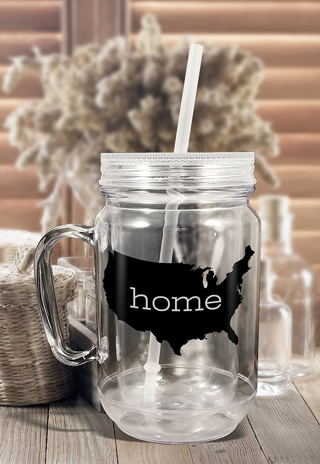 Spoontiques Happy Camper Mason Jar, One Size, Multicolor