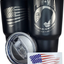 30Oz Army Veteran Tumbler - Double Insulated - with Silicone Straw and USA Sticker (Army Veteran)