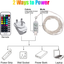 Color Changing Fairy String Lights 33 Feet 100 Led Twinkle Lights USB Operated Silver Wire Starry Lights with Remote and Adapter Firefly Lights for Bedroom Party Wedding Camping Indoor Outdoor Decor