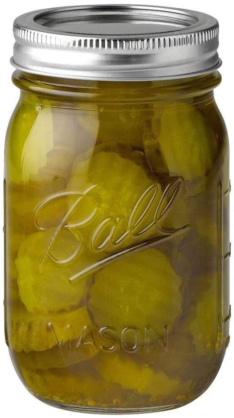 Ball 389579 Pint Regular Mouth Mason, Pack Of 2, Clear