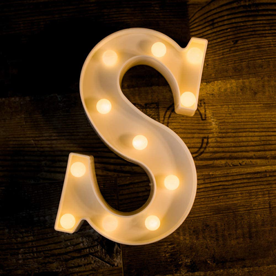 Foaky LED Letter Lights Sign Light Up Letters Sign for Night Light Wedding/Birthday Party Battery Powered Christmas Lamp Home Bar Decoration(S)