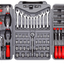 Cartman Tool Set Ratchet Wrench with Sockets Kit Set in Storage Case