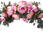 U'Artlines Floral Swag Artificial Flowers Peony Wreath Handmade Garland for Mirror Home Wedding Party Door Tabletop Decoration(Swag, 31'' Pink Peony)