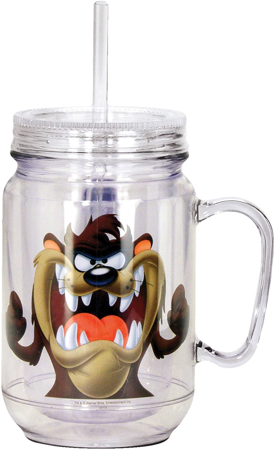 Looney Tunes Taz Mason Jar, 16 ounces, Brown