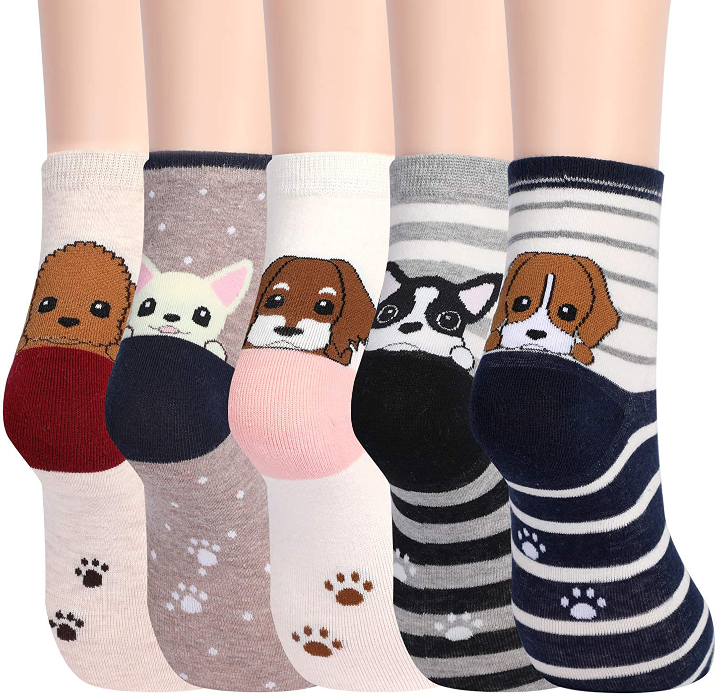 Jeasona Women'S Fun Socks Cute Cat Animals Funny Funky Novelty Cotton Gifts