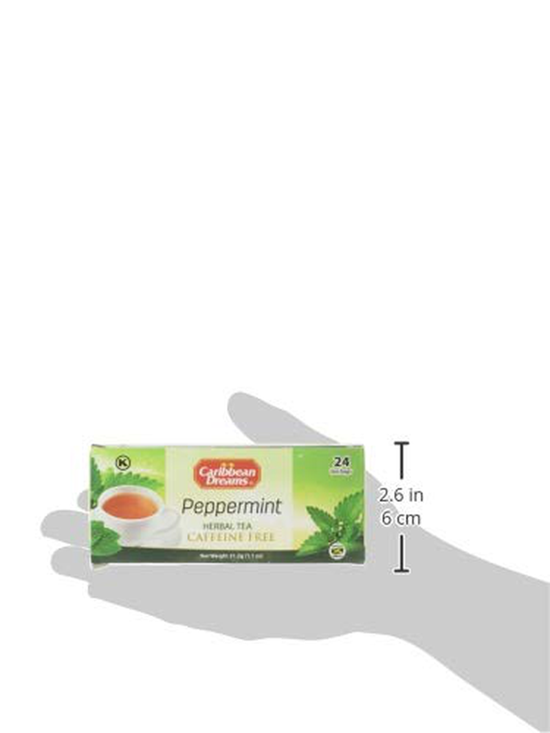 Caribbean Dreams ALL NATURAL Peppermint Tea 24 tea bags