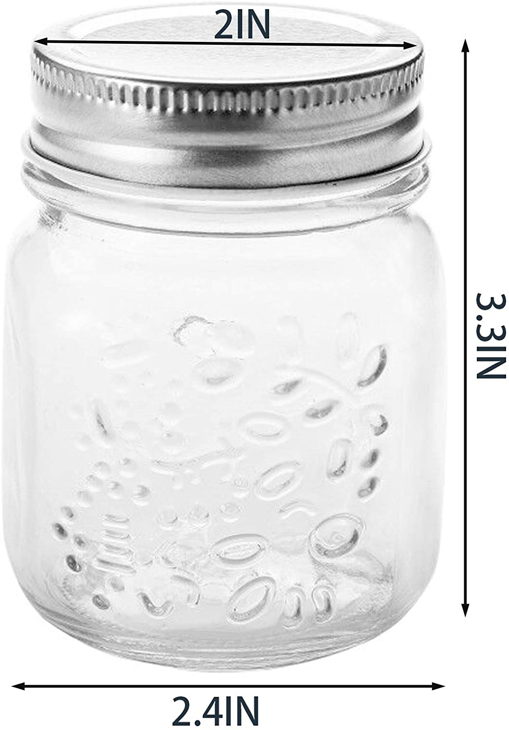 Cedilis 20 Pack 4oz Mini Mason Jars with Airtight Lids, Jelly Jars, Glass Jars for Jam, Honey, Wedding Favors, Shower Favors, Baby Foods