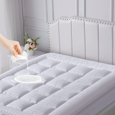 Mattress Pad Cover Queen Size Cooling Mattress Topper Pillow Top Cotton Upper Layer with Polyester Fill Quilted Fitted Mattress Protector 8"-21" Deep Pocket