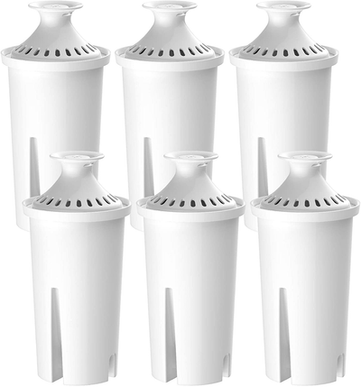 Overbest NSF Certified Brita Water Filter, Replacement for Brita Pitchers and Dispensers, Brita Classic OB03, Mavea 107007, 35557, Brita Pitchers Grand ( Pack of 6 )