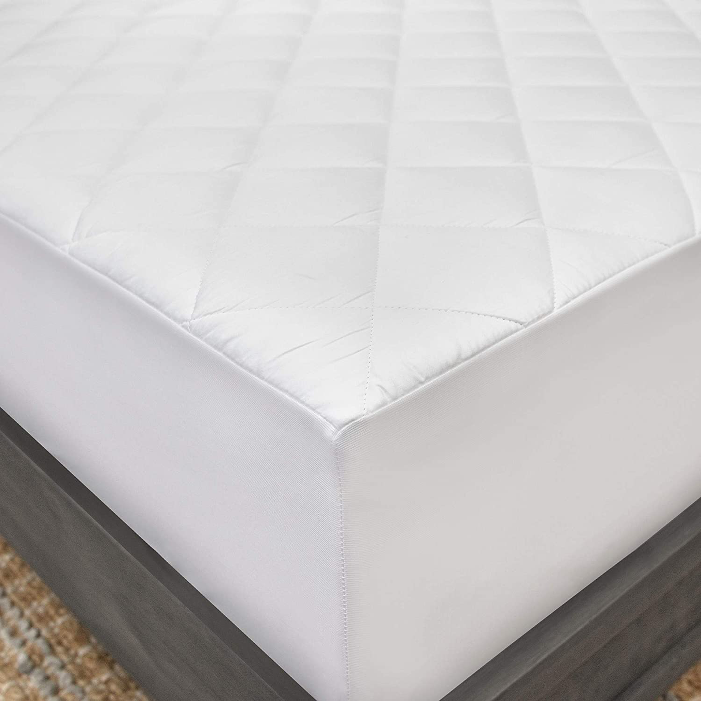 SensorPEDIC 300 Thread Count Coolmax Mattress Pad for Bunk Bed Mattress, White