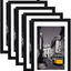 eletecpro 8x10 Picture Frames Set of 5, Display 4x6 or 5x7 Photo Frame with Mat or 8x10 Without Mat, Wall Gallery Photo Frames, Table Top Display or Wall Mounting
