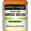 Mason Natural Ginkgo Biloba - Improve Mental Alertness, Supports Optimal Brain Function, Herbal Supplement, 60 Capsules