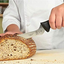 Mercer Culinary Millennia Bread Knife, 10-Inch Wide Wavy Edge, White