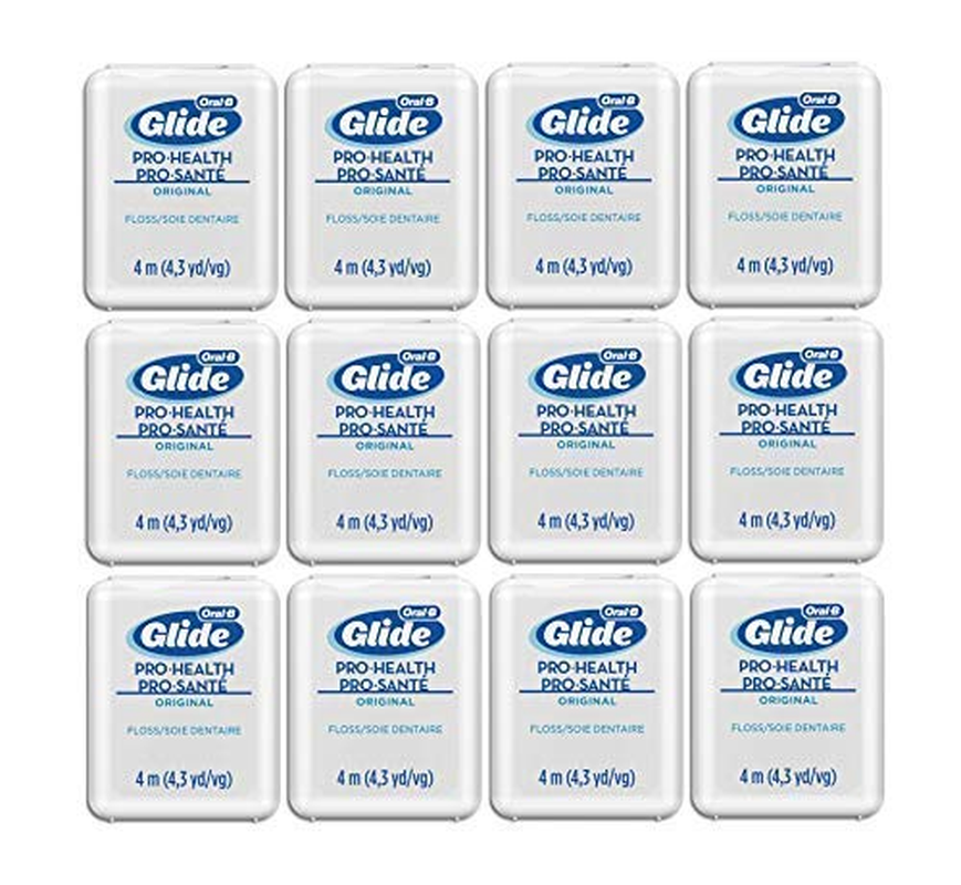 Glide Oral-B Pro-Health Original Floss, Small Size 4 Meters (4.3 Yards) - Pack of 12