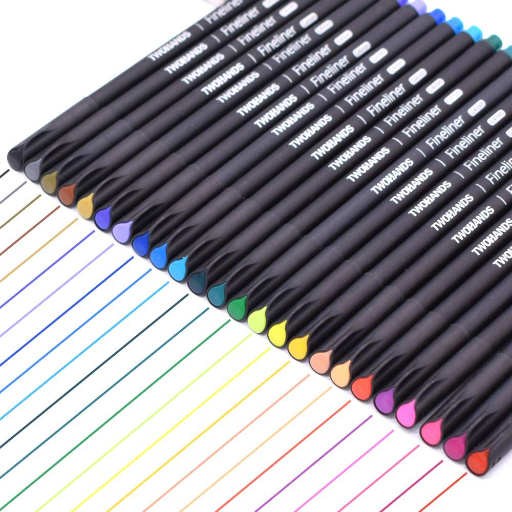 YISAN 24 Fineliner Set, Fine Point, Journal Pens, Drawing Pens,Colored Markers for Note Taking, Coloring, Art Projects Supplies, 902201