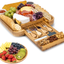 SMIRLY Cheese Board and Knife Set - Charcuterie Board Set, Bamboo Cheese Board Set - Wine, Meat, Cheese Platter - Housewarming Gift for Women, Wedding & Anniversary Gift for Couple, Bridal Shower Gift