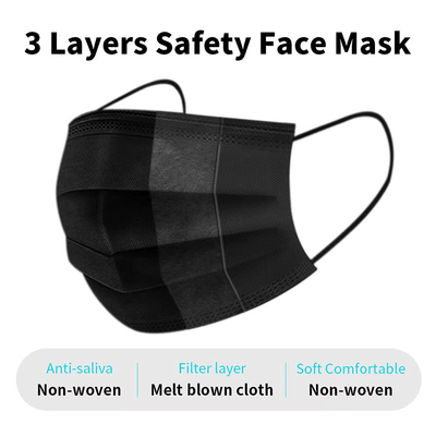100PCS Disposable Face Mask 3 Ply Filter Protection Non Medical Face Masks Facial Cover