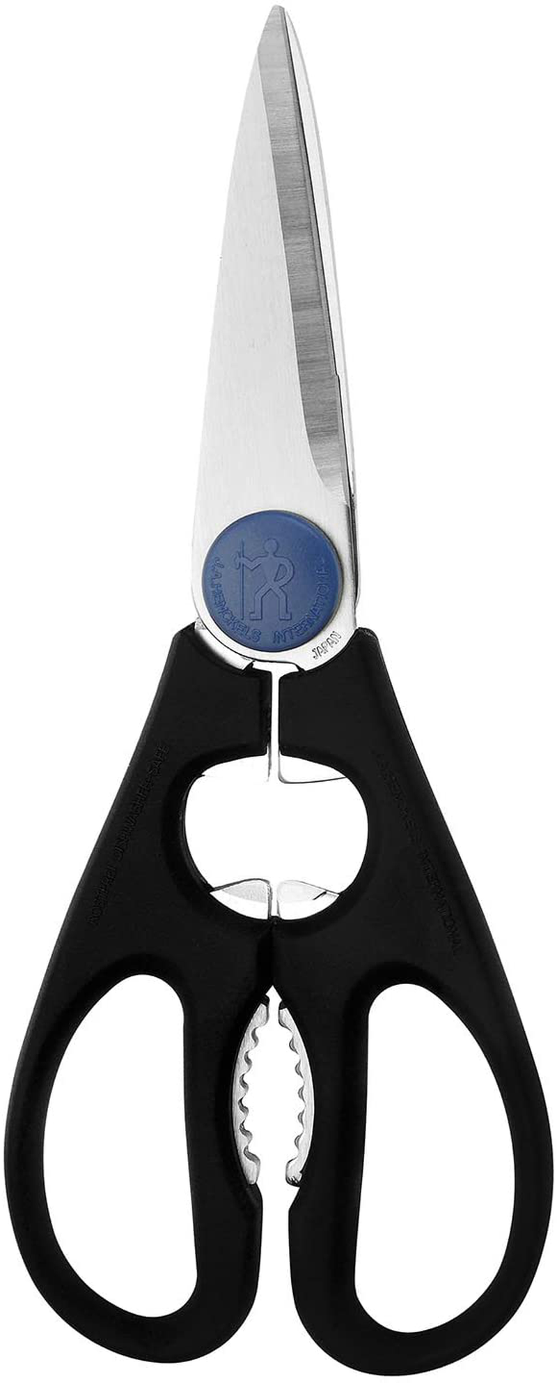 HENCKELS Heavy Duty Kitchen Shears that Come Apart, Dishwasher Safe, Black, Stainless Steel, Blue