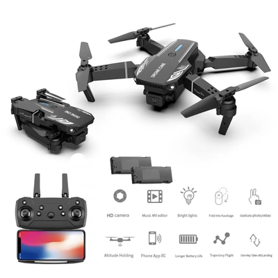 Drone with 1080P HD Camera  - Foldable RC Drone with 3D Flips Altitude Hold Gesture with 2 Batteries
