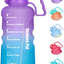 Venture Pal Large 64 & 128 OZ Water Bottle with Straw Motivational Gallon Water Bottle with Time Marker Water Jug for Drinking Home Office & Sports