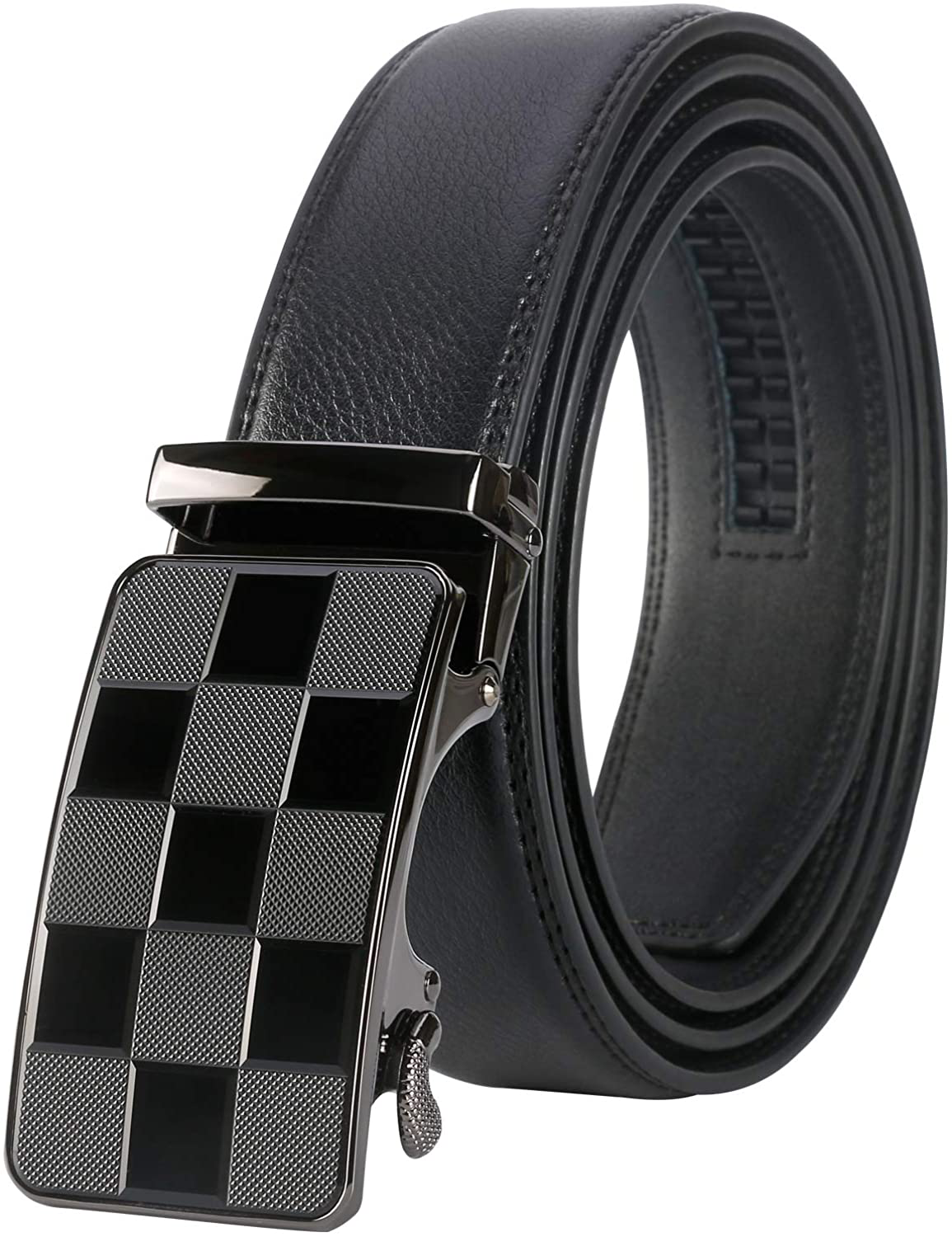 Lavemi Men'S Real Leather Ratchet Dress Belt with Automatic Buckle,Elegant Gift Box