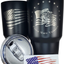 30Oz Army Veteran Tumbler - Double Insulated - with Silicone Straw and USA Sticker (Army Veteran)