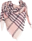 Wander Agio Womens Warm Scarf Triangle Shawls Winter Scarves Stripe Plaid Fichu Rough Surface