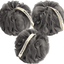 Charcoal-Infused Bath Shower Loofah Sponge Pouf Body Scrubber Exfoliator (Set of 3)