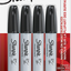 Sharpie 38264PP Permanent Markers, Chisel Tip, Black, 4 Count
