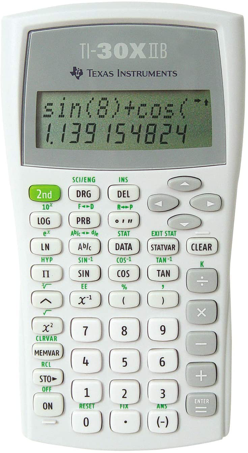 Texas Instruments TI-30X Solar Scientific Calculator w/Quick Reference Card