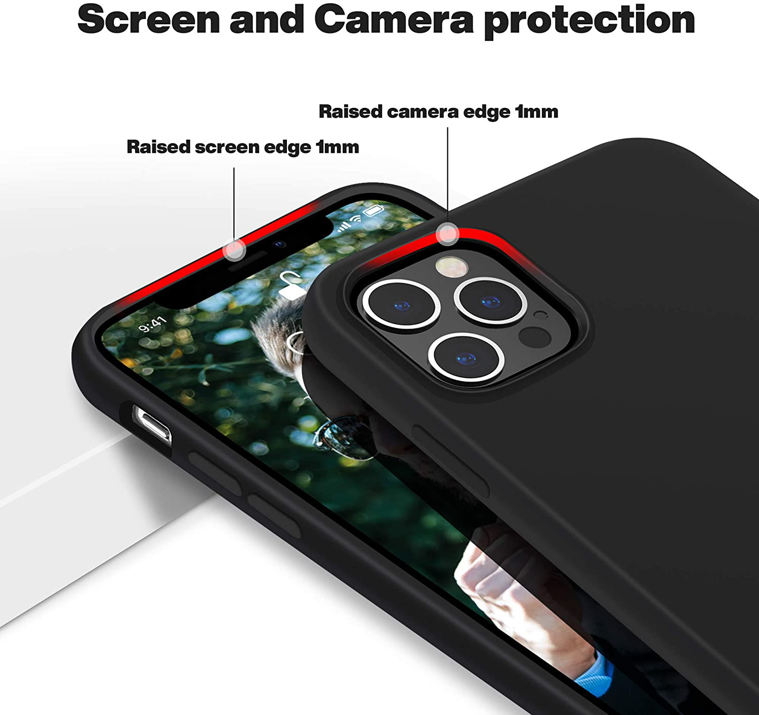 Silky and Soft Touch Series Premium Soft Liquid Silicone Rubber Full-Body Protective Bumper Case Compatible with iPhone 12 Pro Max Case 6.7 inch